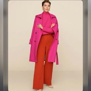 Wide leg red trousers